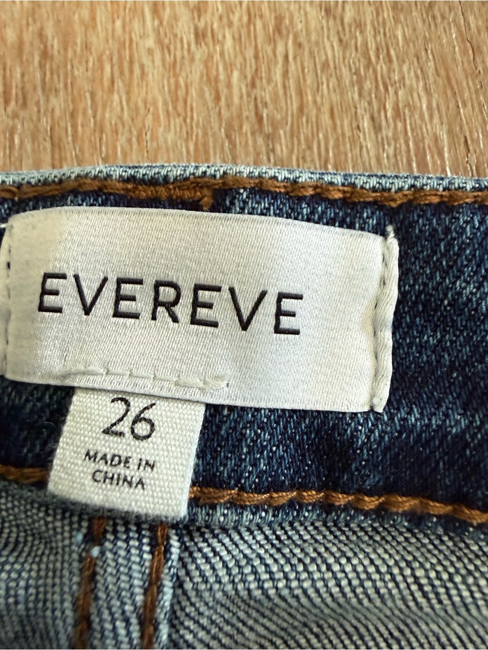 Evereve Mid Rise Straight Crop Jeans - Blue - Picture 3 of 3